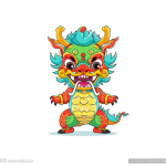 卡通龙图片,创意与传统的完美融合